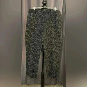 59. Madeleine Black and White Polka Dot Chinos, Size 18, EUC